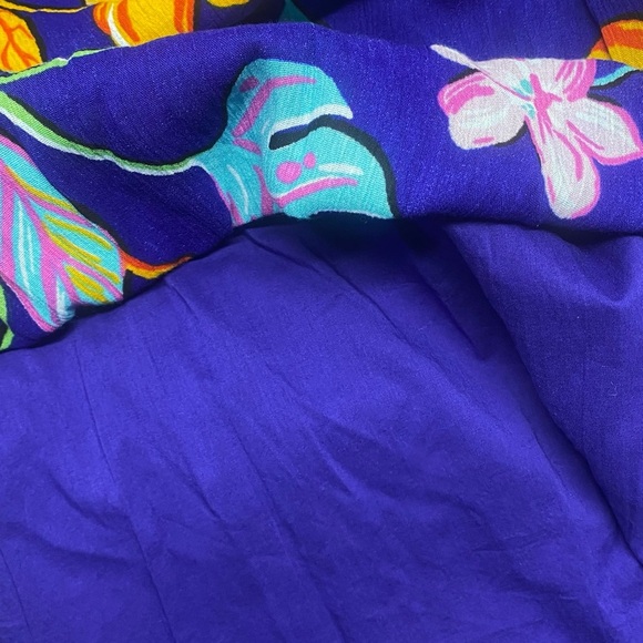 Tori Richard Smocked Hawaiian Floral Dress sz M - Picture 6 of 7